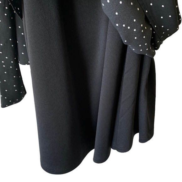 Stork & Babe Maternity Black Polka Dot Sleeveless Dress V-Neck Size Large NWT - Picture 4 of 10